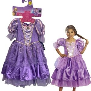 Disney Princess Rapunzel Kids Costume Dress Glow in the Dark Size S (5/6) NWT